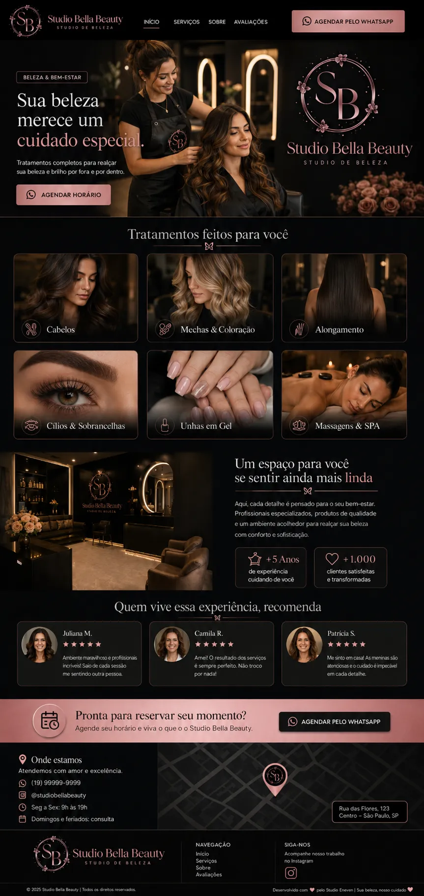 Landing page criada pela Eneven Tech