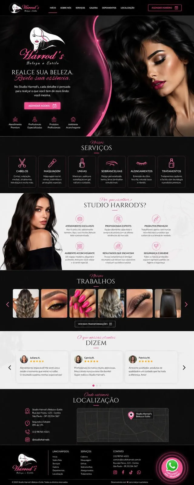 Landing page criada pela Eneven Tech
