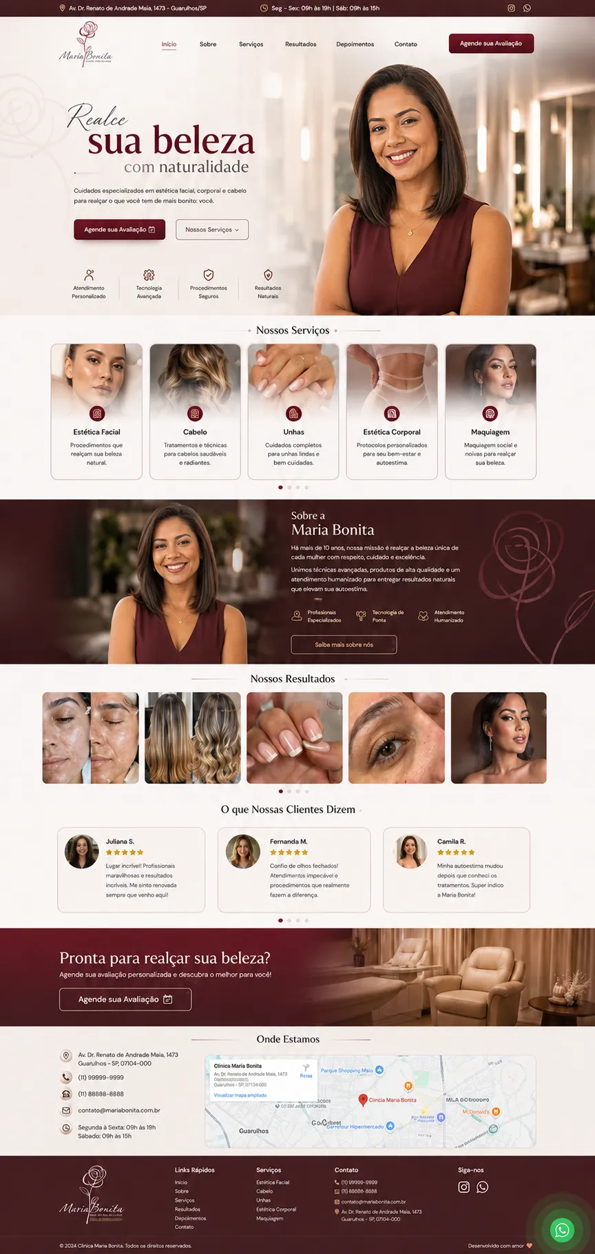 Landing page criada pela Eneven Tech