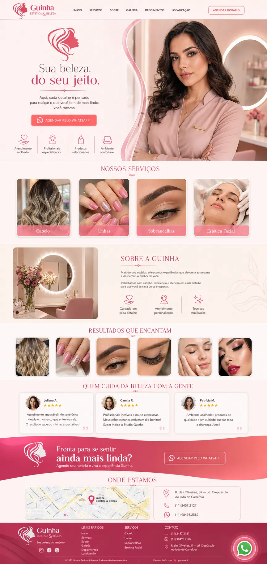 Landing page criada pela Eneven Tech