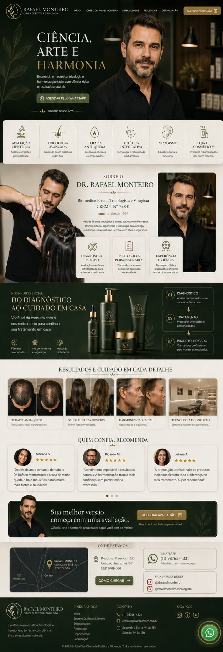 Landing page criada pela Eneven Tech